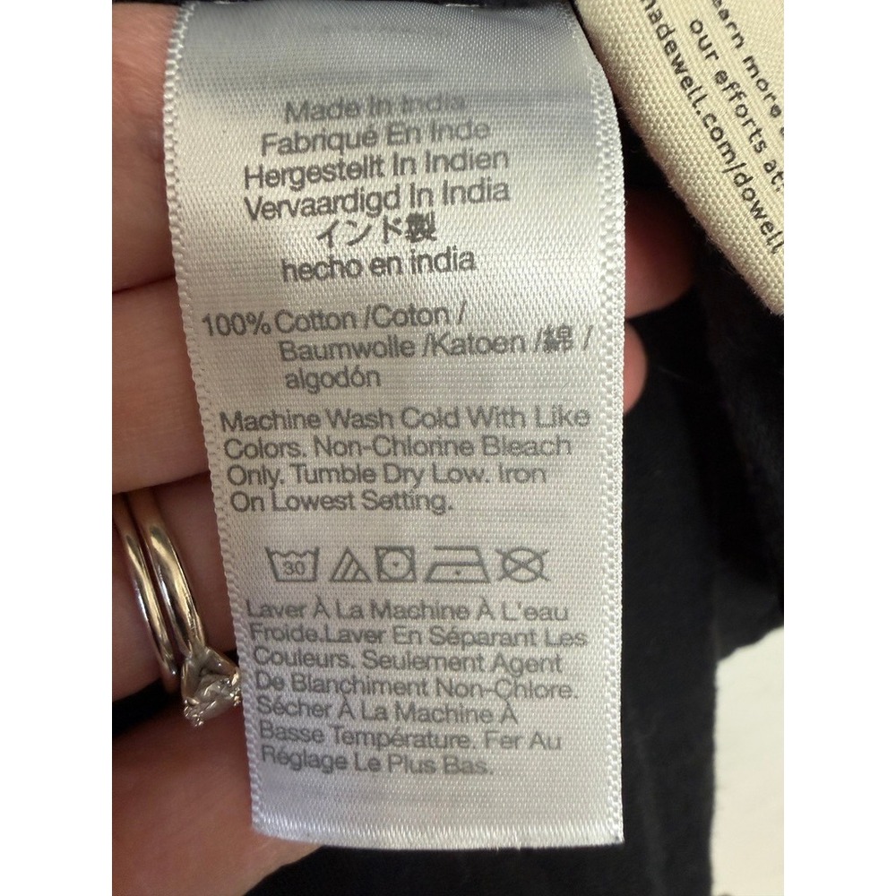 Madewell Lightspun Button-Front Tiered Midi Dress Women 16 Black | Minimalist - Picture 8 of 8
